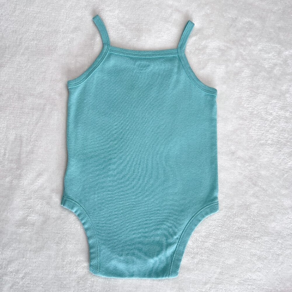 Old Navy Sleeveless Bodysuit | Baby Girls | 12-18 Months | Floral | Aqua - Picture 2 of 5